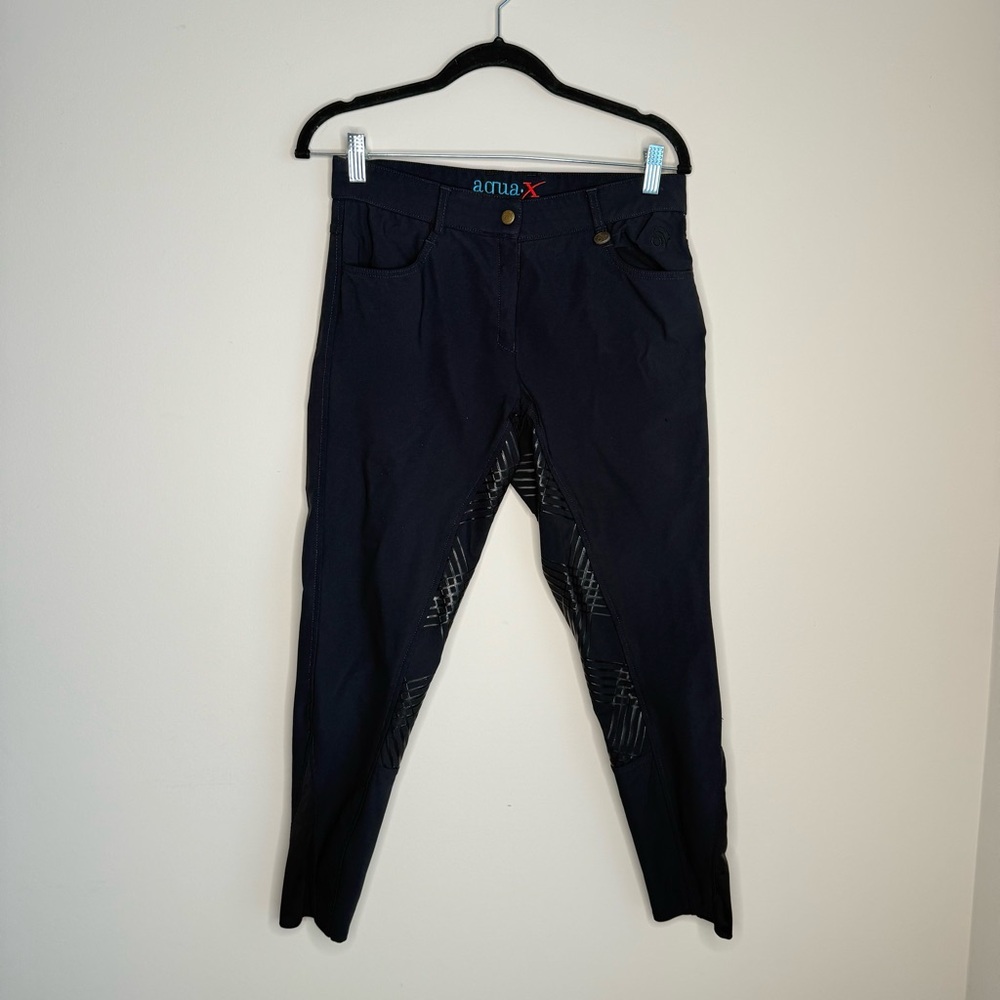 Ovation Aqua-X Ladies Riding Breeches 30R Medium Black Equestrian Pants 🌹